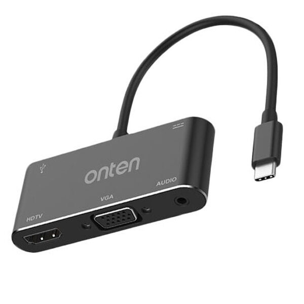 Onten 9175K 4 en 1 USB-C / Type-C vers double HDMI + USB 3.0 + PD3.0 P